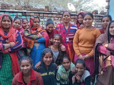 women and student all together